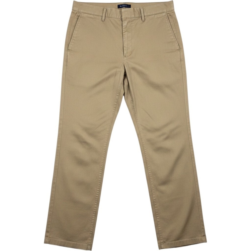 Banana Republic Fulton Chino Mens 38x32 Khaki Tan Stretch Slim Fit Pants 1166